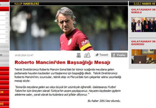 Galatasaray'n talya teknik adamndan Soma mesaj...