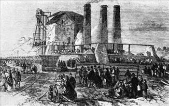 Ocak 1862'de Hartley maden ocanda meydan gelen maden kazasnda ise gk altnda kalan 204 madenci oksijensizlikten ld.