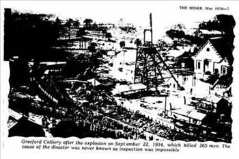 22 Eyll 1934'de Kuzey Galler'deki Wrexham kentinde iletilen Gresford maden ocandaki grizu patlamasnda 259 madenci yaamn yitirdi.