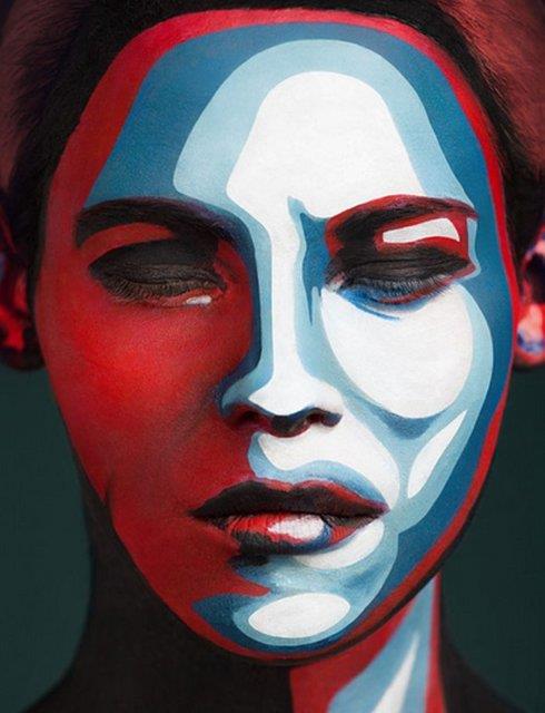 Doru a, doru k ve yaratc makyajla ortaya kan kareler insan bylyor.