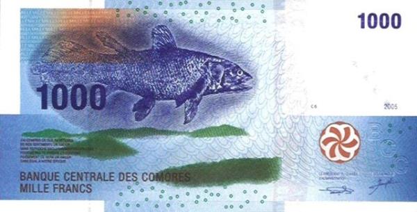 1.000 Komor Adalar frank 2006