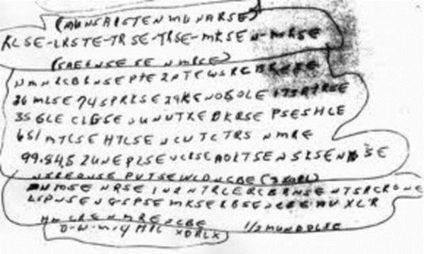 Sonrasnda, rm cesedi evinden 15 mil uzakta bulundu. Cesedin zerinde bir not yazlyd.