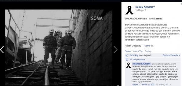 Sz alan bir dier madenci ise, "Doadan kopardnz her para, bu kmr olabilir, ta olabilir. Her para karlnda bir ey vermek zorundasnz. Sava halindeyiz doayla. Eer bunu vermezseniz doa karlnda bunu can olarak sizden geri alr" diye szlerini tamamlyor.