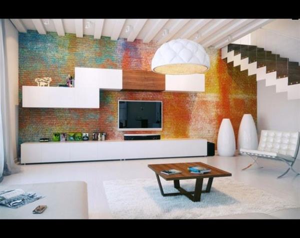 Rengarenk bir oturma odas