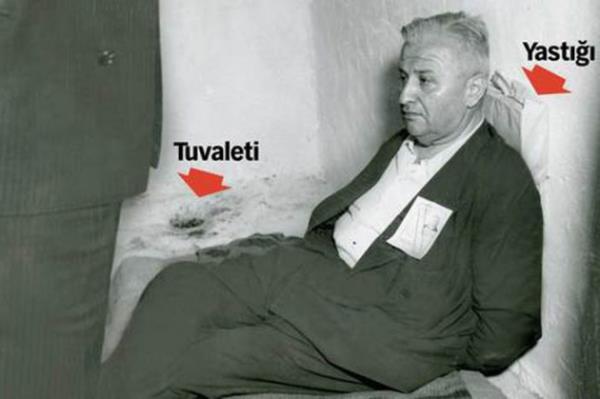 DP Milletvekili Agah Erozan, idam kararndan sonra Yassada'dan mral'ya getirilip bu hcreye konuldu, cezas daha sonra mebbet hapse evrildi.