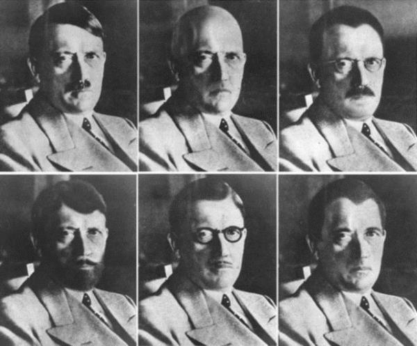 CIA ar�ivinden bir foto�raf... CIA, Hitler'in kendisini gizlemek i�in nasil k�l�k de�i�tirebilece�ini d���nm��.