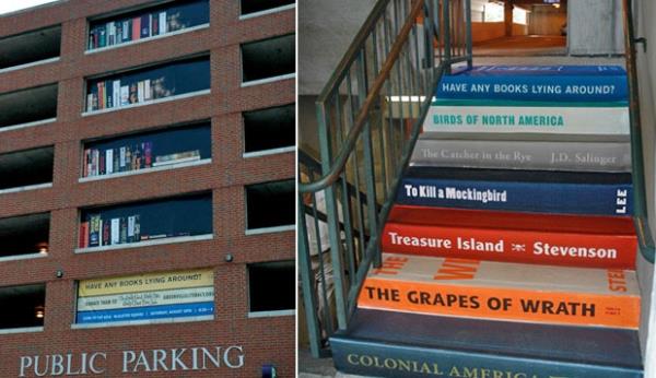 Charity book sale in Greenville, South Carolina