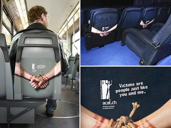 <p><b>Tm dnyadaki en etkileyici sosyal farkndalk projelerini, afilerini ve almalarnn gerekten gzel bir derlemesi...</b></p>  1. kence madurlar da yalnzca senin benim gibi insanlar!  <p>kenceyi nlemeye ynelik almalar yrten bir organizasyonun kampanyas.</p>