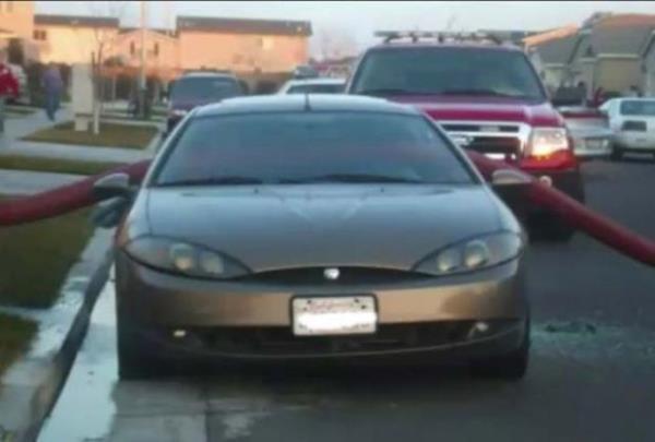 Yanl park eden ofre itfaicilerin kestii ceza sosyal medyada en ok paylalan kareler arasnda yer ald.