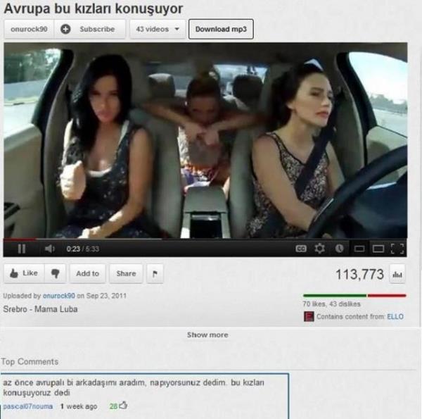 Youtube videolarnn altna yaplan yorumlar videolardan daha fazla dikkat ekmeye balad