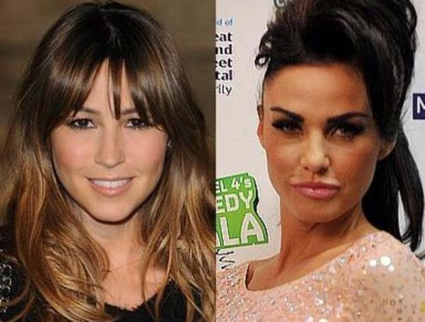 <br><b>Katie Price ve Rachel Stevens</b></br>  1978 doumlu Price belki bu kadar ok estetik operasyon geirmeseydi yat gibi gen grnebilirdi.