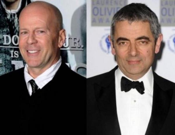 <br><b>Bruce Willis ve Rowan Atkinson</b></br>  kisi de 1955 doumlu. Ama doa Willis'e daha iyi davranm.