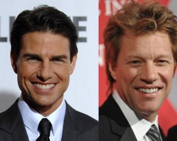 <br><b>Tom Cruise ve Jon Bon Jovi</b></br>  1962 doumlu Cruise'un srr hala zlebilmi deil. Yllar geiyor ama o hala yalanmyor.