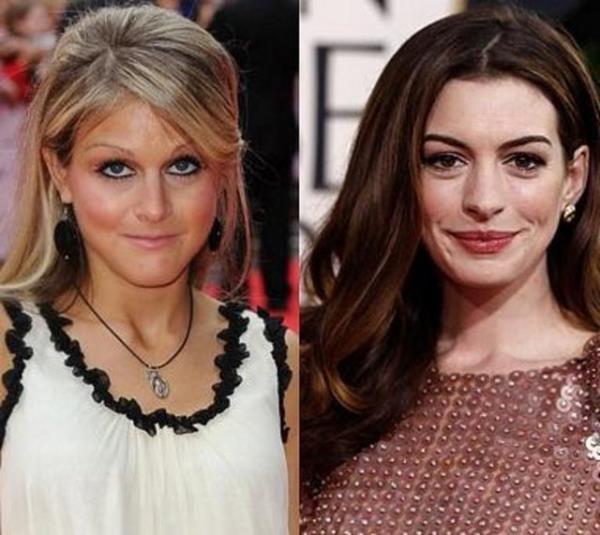 <br><b>Nikki Grahame ve Anne Hathaway</b></br>  Her ikisi de 1982 doumlu.. Ama belki de sa rengi yznden Grahame daha olgun grnyor.