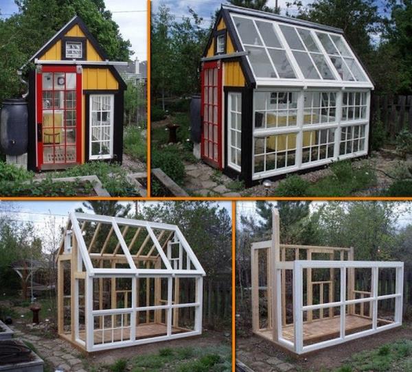 13. Eski camlardan yaplm bir sera