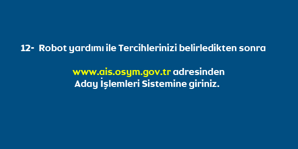<a href="https://ais.osym.gov.tr/" target="_blank"> Aday lemleri Sistemi iin tklaynz </a>