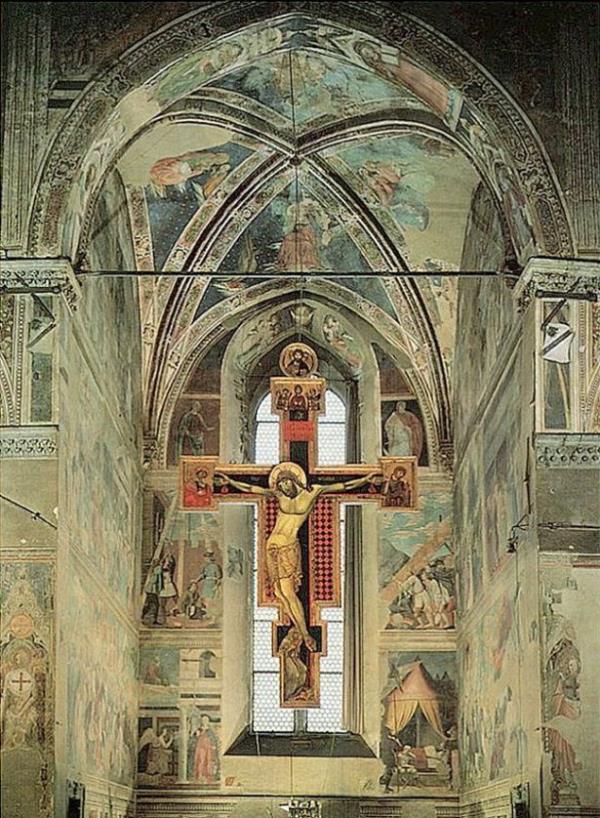 <br><b>Piero della Francesca - Leggenda della Vera Croce (1460) - S.Francesco, Arezzo</b></br>  Arezzo'da San Francesco Bazilikas'nda yaplmtr.Ressamn en nemli eseridir ve ayn zamanda erken Rnesans'n en nemli eserlerinden biri olarak kabul edilir.Arezzo'da San Francesco mzesinde sergilenmektedir.