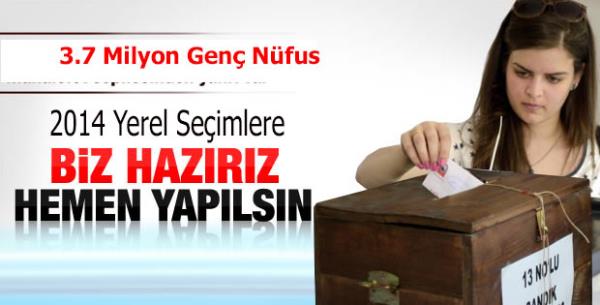 2014 yerel seimleri yaklayor. Partiler imdiden harl harl almaya balarken, bu seimlerde Trkiye nfusunun byk ounluunu oluturan 3.7 Milyon gen ilk kez oy kullanacak. stanbul'da ise ilk kez oy kullanacak gen semen says yaklak olarak 700.000 civarndadr. Byle olunca de hem AK Parti hem CHP hem MHP hem de BDP seim almalarn ve hedeflerini genler zerine kuruyor.