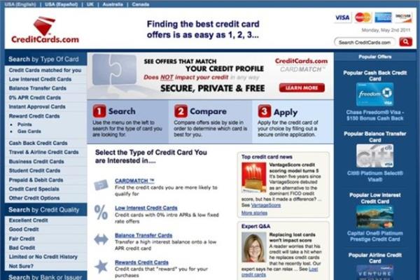 CreditCards.com 2,75 milyon dolar. 2004'te satld.