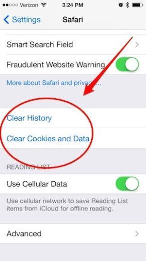 iPhone'larn web taraycs Safari'nin belleini silerek de iPhone'lar hzlandrmak mmkn. Zamanla ien tarayc belleini temizlemek iin Ayarlar>Safari>Gemii Sil yolunu izlemeniz yeterli.