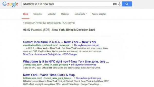 rnein u an Paris'te saatin ka olduunu mu merak ettiniz ? Hemen arama ubuuna "what time is it in Paris" yazyorsunuz ve cevap karnza kyor.