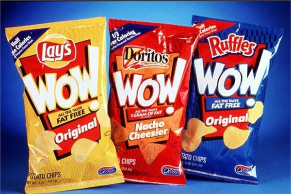 <br><b>1998 - Frito Lay WOW!</b></br>  indeki Olestra maddesi sayesinde yasz olmasna ramen ayn tad veren bu rn tketicilerde eitli salk sorunlarna neden olmutu.