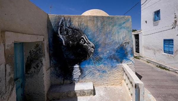 Tunus'un Djerba Adas'ndaki sokak sanatlar ada sokaklarnda boyanmadk duvar brakmad. Sanatlar beyaz renkli kire duvarlar bir ressam titizlii ile boyayarak ortaya gze ho gelen sanat eserleri kard. te birbirinden gzel o duvar boyamalar...