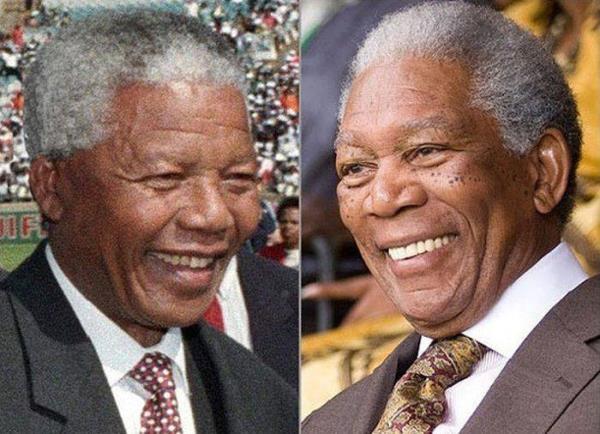 Nelson Mandela'yoynayan Morgan Freeman