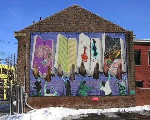 Pittsburgh'da bir duvar resmi.