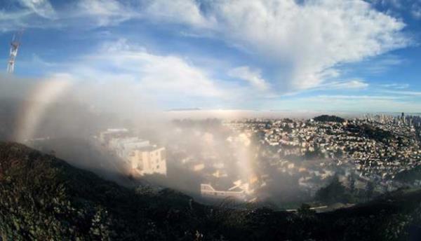<br><b>BEYAZ GKKUAKLARI-ABD</b></br>  Beyaz gkkuaklarn yamur deil sis oluturuyor. Bu beyaz gkkuann grld yer ise, ABD'nin San Francisco kenti.