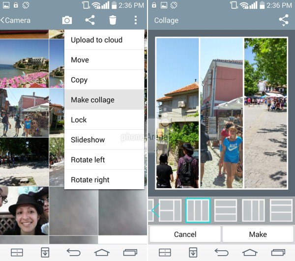 <p><b>Fotorafa kolaj yapn</b></p>    LG G3 Galeri uygulamas fotoraflardan gzel kolajlar oluturmak mmkn. Bir albm an  nokta dmesine dokunun ve 'kolaj yapn' seeneine dokunun. stediiniz fotoraflar kontrol iin kolaj trn sein. Telefon bu fotoraflar normal bir fotoraf olarak 'Kolaj' albmnn iine kaydeder.