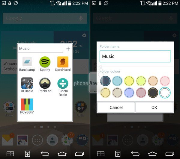 <p><b>Deiim klasr ad ve renk</b></p>    LG G3 sizin ekranda her klasrn adn ve rengini deitirmenize olanak salar. Basite klasrn an ve adn ieren ubuuna dokunun. Daha sonra buna yeni bir ad verebilir ve 12 mevcut renklerden birini atayabilirsiniz!