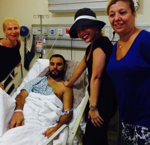 Ece Erken ve Lerzan Mutlu da Alian' hastanede yalnz brakmad.