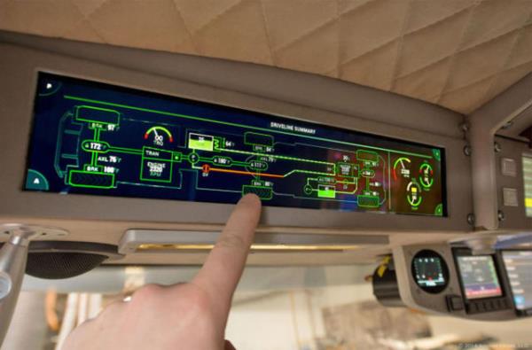 Bilgisayar destekli komuta merkezine sahip olan ara ierden aracn lastik basncn ve eki sistemi gibi ayarlamalarn yapabiliyor.