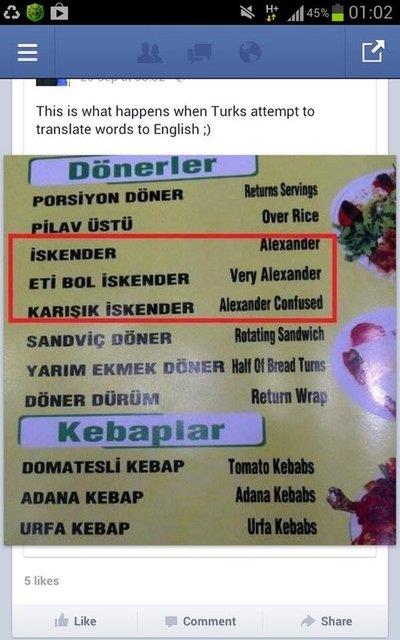 Yksel zden : Baylyorum bu zekaya: Bir yerde mant iin "logi", paa orbas iin de "trousers leg soup" grmtm.