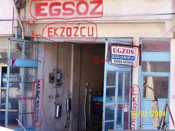 eref Ouz : HANGS DORU? A-EGSOZ B-EKZOZCU C-EGZOS D-EKSOZCU E- EKSOZ F-HEPS :) G-HBR :(