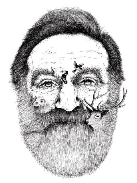 <p><b>Robin Williams'n intihar etmesinin ardndan pek ok lkeden izim sanats nl aktr byle lmszletirdi</b></p>  izim: Alfred Basha