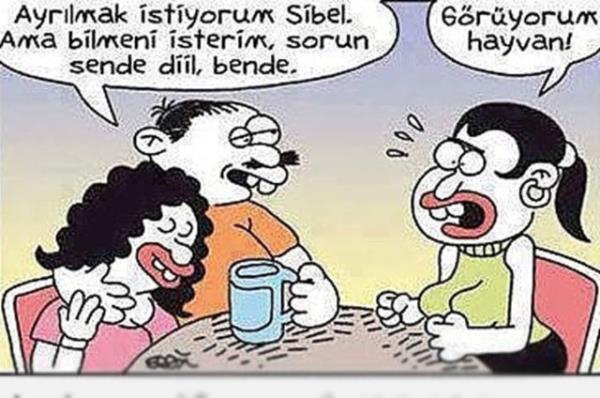 12. "Sorun sende deil, bende"  <br>Klienin dibine vurmu adamn syledii yalandr. Kardaki rahat etsin ister.</br>