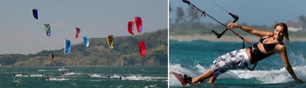 Kiteboard, tm dnya&#8217;da yepyeni bir rzgar sporu olarak adn duyuran ve tm kurallar altst eden bir Extreme spor! Ortalama 25 m iplerin ucundaki bir uurtmay, belinize bal kemerle (Harnes) ve kontrol bar sayesinde kullanp, ayanza da bir board ile suyun zerinde ilerlemenizi salayan yepyeni bir icat. Kiteboard yaz aylarnda en gvenli karaya esen ve kumsal olan sahillerde yaplabiliyor. Bir dier avantaj da k gelince Kayak yada Snowboard ile de yaplabilmesi yani, Snowkite.