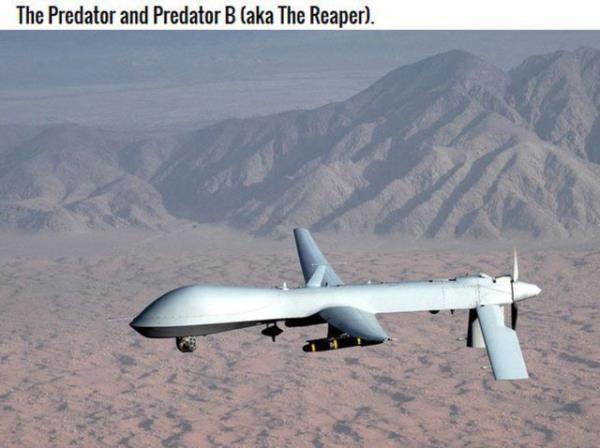 <b>2.Predatr ve Predatr B (Azrail olarak da bilinir):</b> nsansz hava aralaryla ilgili rktc ey, pilotlarn gerek dvmeden nasl kard. Binlerce km tedeki bir adam tm ehri bir dmeye basarak yok edebilir.