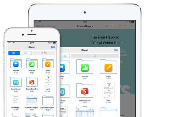 <p><b>iCloud Drive</b></p>    Bu zellik sayesinde tm sunumlar, hesap tablolar, PDF'ler, fotoraflar ve dier her tr belgeler iCloud'da gvenli bir ekilde saklanabilir, ayn belgelere iPhone, iPad, iPod touch, Mac veya PC'den eriilebilir halde olur.