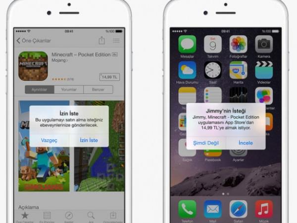 ocuklarnz Tunes ve App Store'dan alveri yapmadan nce size sorulmasn istiyorsanz 'izin iste' zellii ile bunu gerekletirebiliyorsunuz.