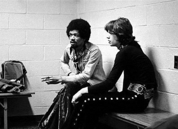 Jimi Hendrix ve Mick Jagger-1969