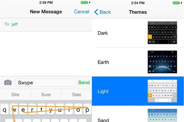 <br><b>Swype</b></br>  iOS iin farkl klavyeler.