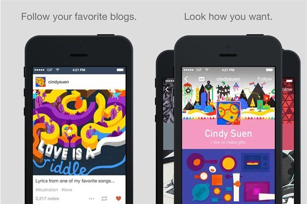 <br><b>Tumbl</b></br>  Yaygn olarak kullanlan uygulama iOS 8 iin yenilendi.