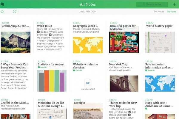 <br><b>Evernote</b></br>  Projelerinizi saklamak iin en ok bilinen uygulamalardan biri.