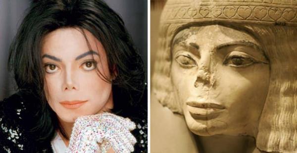 Michael Jackson'un Msr heykeli ile arasndaki artan benzerlik.