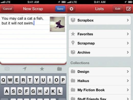 Scraps:     Akl�n�za bir anda parlak bir fikir gelirse, unutmadan �nce bu uygulamay� a��n ve d���ncelerinizi kaydedin.     Fiyat: 0,99 dolar