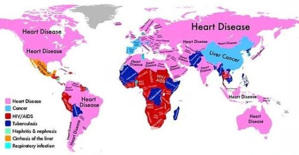 Dnya genelinde yaplan aratrmalar, 'hangi lke insan en ok hangi hastalktan lyor?' sorusunun cevabn veriyor.