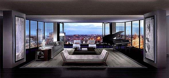 Bir dier ev ise Londra?da bir penthouse. 200 milyon dolar deerindeki bu penthouse dnya zerindeki en pahal kat. Yksek gvenlikli kattan SAS?lar sorumlu kurun geirmez camlar, panik odas, iris tanyan scannerla zel giri niteleri bu katta zel. Koruma ve ka plannda hibir ayrntnn atlanmad katta zel bir geit sayesinde yakndaki Mandrin Otel?den k bile yaplabiliyor. 24 saat oda servisi olan bu penthouse?un duvar ve tavanndan soutma da yaplabiliyor.